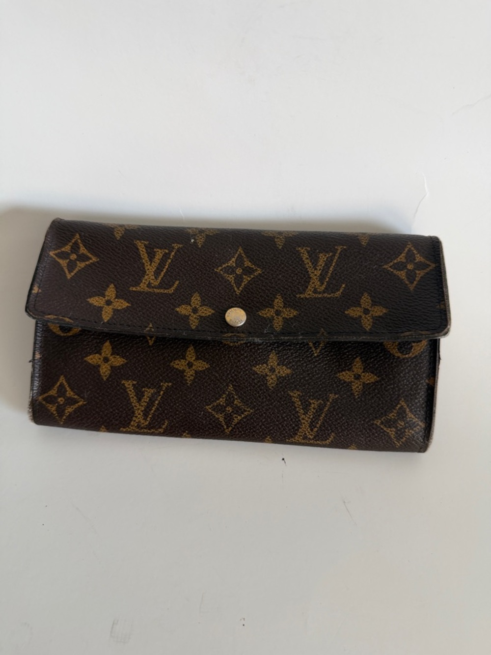 Louis Vuitton Monogram Canvas Dark Brown & Gold Women's Wallet